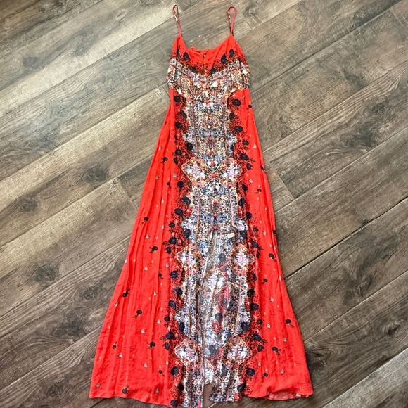 Free People Dresses & Skirts - Intimately Free People Morning Song Maxi Dress, Cherry Combo,XS (NWOT)